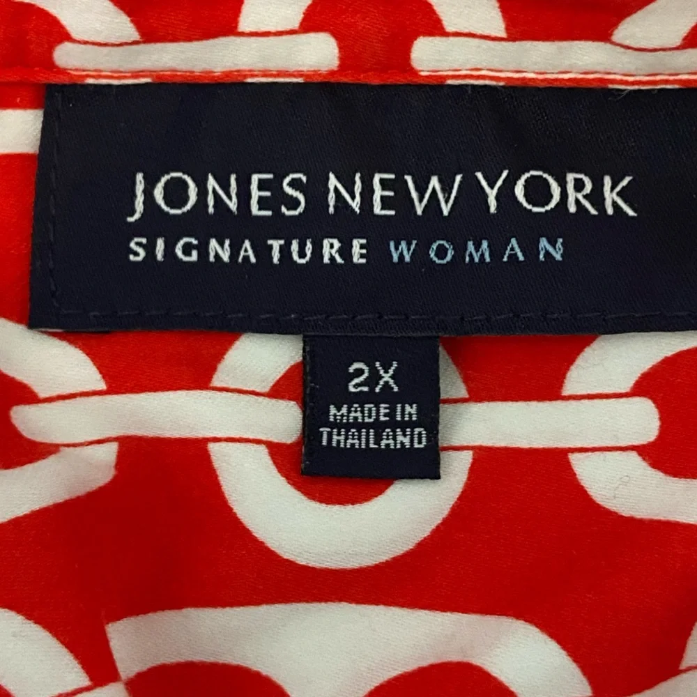 Jones New York Signature Woman Set of TWO Long Sleeved Button Up Blouses, Sz 2X - Picture 3 of 10